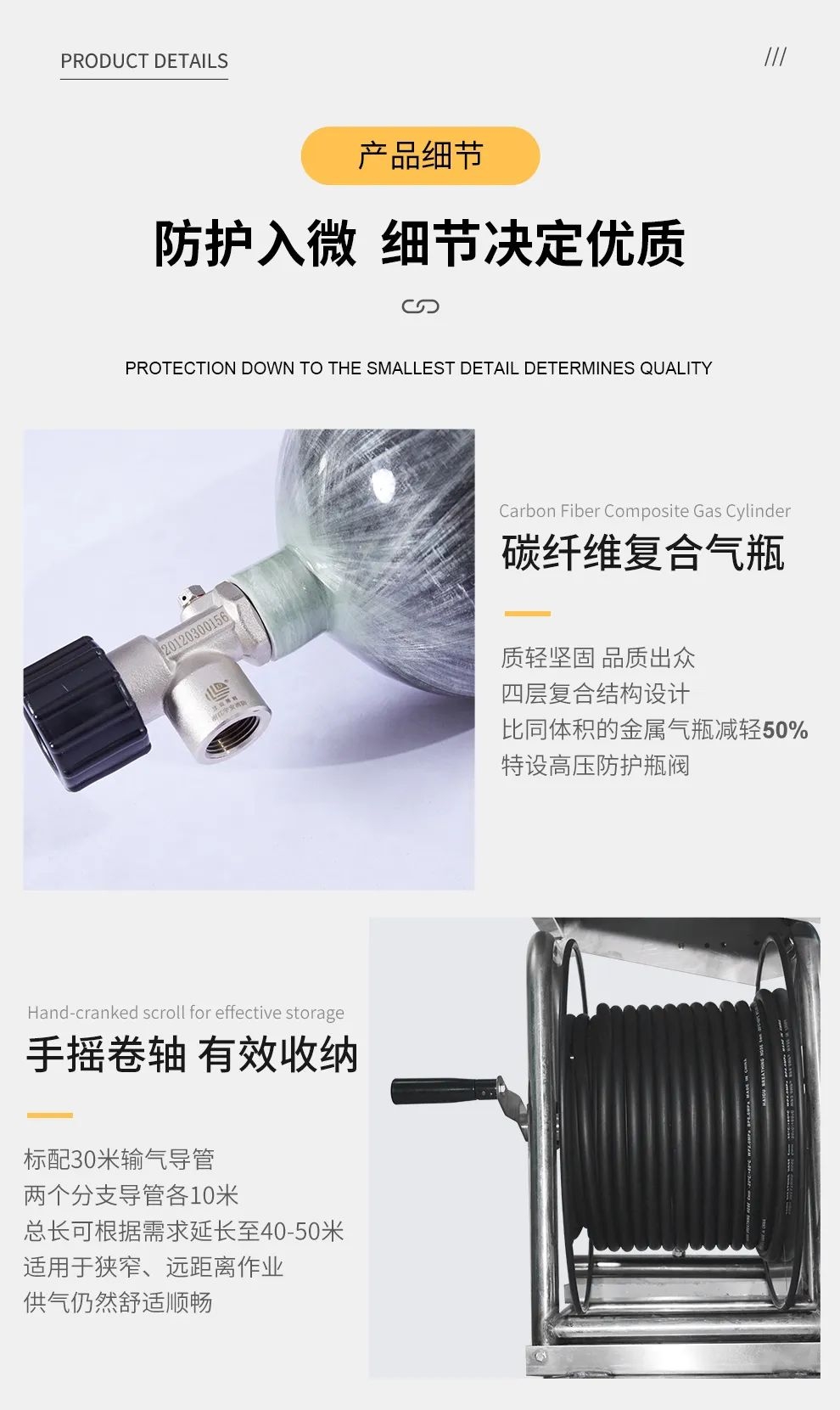 品質(zhì)升級 | HG-CHZK2、A 6.8L兩瓶高壓送風(fēng)式長管呼吸器，為安全、舒適而生